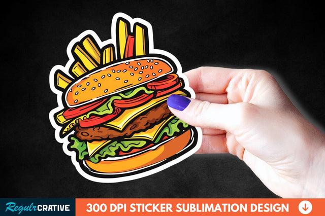 Fast Food Sticker Clipart Sublimation Regulrcrative 