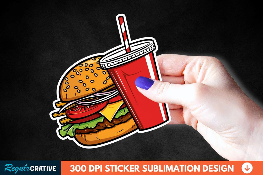 Fast Food Sticker Clipart - So Fontsy