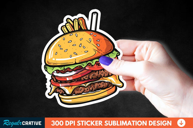 Fast Food Sticker Clipart Sublimation Regulrcrative 