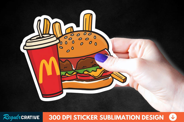 Fast Food Sticker Clipart Sublimation Regulrcrative 
