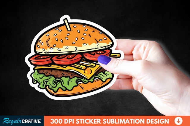 Fast Food Sticker Clipart Sublimation Regulrcrative 