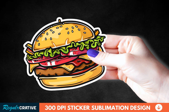 Fast Food Sticker Clipart Sublimation Regulrcrative 