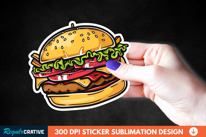 Fast Food Sticker Clipart Sublimation Regulrcrative 