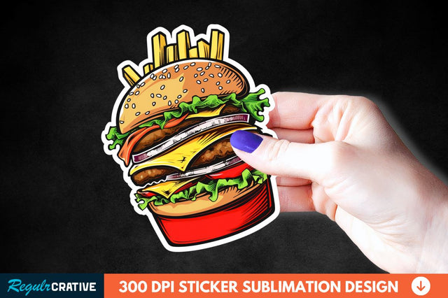 Fast Food Sticker Clipart Sublimation Regulrcrative 
