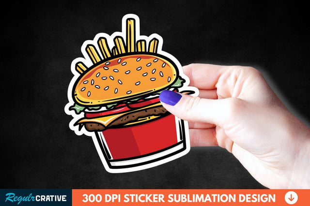 Fast Food Sticker Clipart Sublimation Regulrcrative 