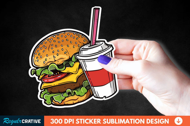 Fast Food Sticker Clipart Sublimation Regulrcrative 