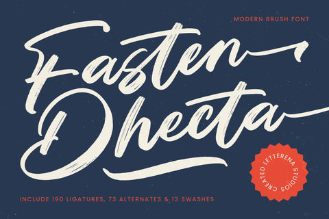 Fasten Dhecta - Modern Brush Font Font Letterena Studios 
