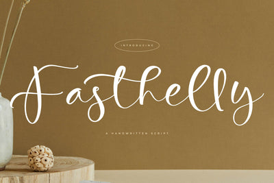 Fasthelly - A Handwritten Script Font Letterena Studios 