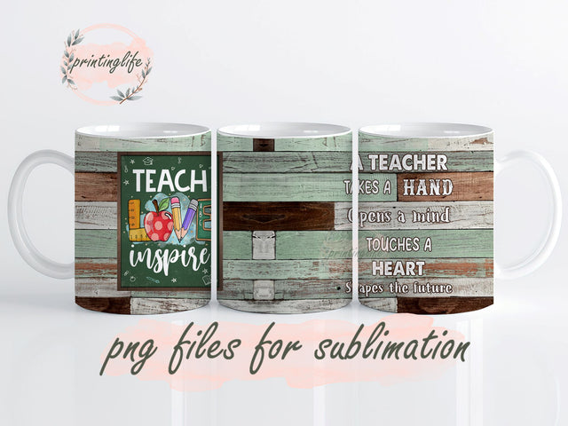 Fastpeace Teacher Appreciation Gifts, Teacher Gift from Students, Teacher Gift for Appreciation Week, Birthday, Retirements, Thankful Teacher Gifts, Digital Design Download Mug Wrap Design, M Sublimation PrintingLife 