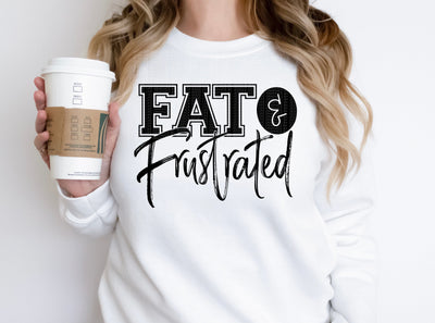 Fat & Frustrated Western PNG | Rodeo Comedy Design | Cowboy Humor Typography Sublimation Crafting After Dark 