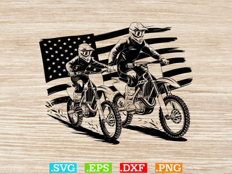 Father And Son Biker SVG Bundle, Motorcross Svg, father son svg SVG Creativeart88 