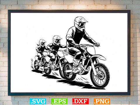 Father And Son Biker SVG Bundle, Motorcross Svg, father son svg SVG Creativeart88 