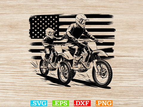 Father And Son Biker SVG Bundle, Motorcross Svg, father son svg SVG Creativeart88 