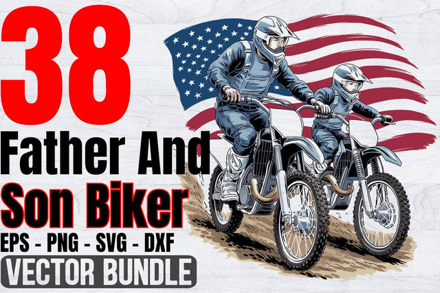 Father And Son Biker SVG Bundle, Motorcross Svg, father son svg SVG Creativeart88 