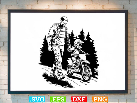 Father And Son Biker SVG Bundle, Motorcross Svg, father son svg SVG Creativeart88 