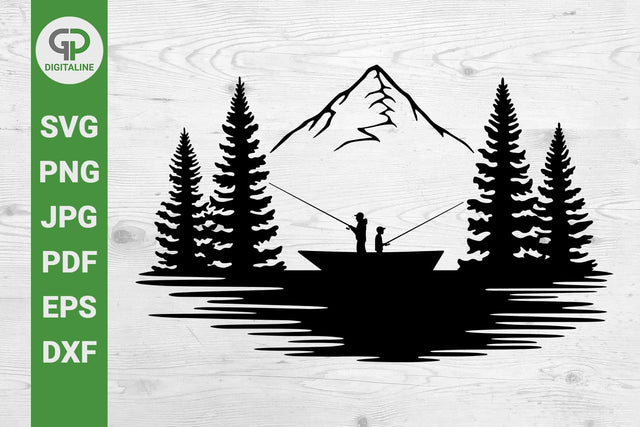 Father and Son Fishing SVG, Fishermen SVG SVG GPDigitaline 
