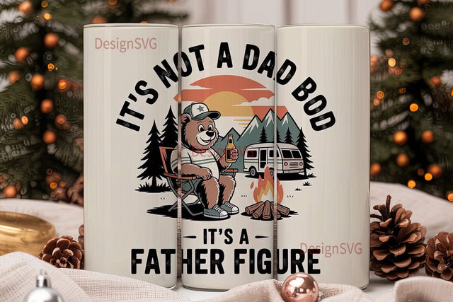 Father Figure Bear 20oz Tumbler Sublimation DesignSVG 