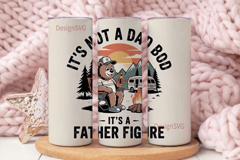 Father Figure Bear 20oz Tumbler Sublimation DesignSVG 