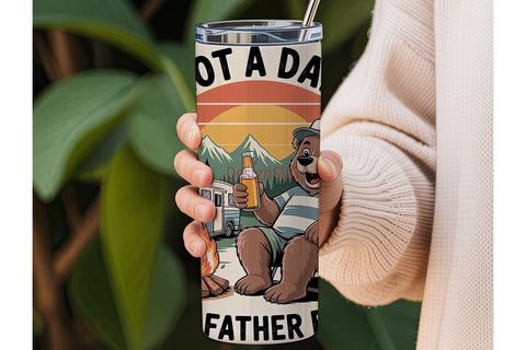 Father Figure Bear 20oz Tumbler Sublimation DesignSVG 