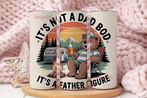 Father Figure Bear 20oz Tumbler Sublimation DesignSVG 