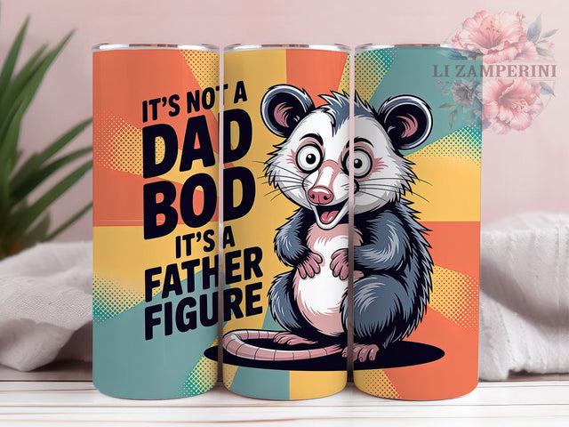 Father Figure Retro 20oz Tumbler Wrap, Retro Dad Design, Funny Dad Bod, Father’s Day Gift, Vintage Color Palette, 20oz Tumbler Wrap, Sublimation PNG Sublimation Li Zamperini 