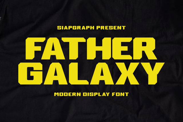 Father Galaxy - Futuristic Display Font Font Masyafi Studio 