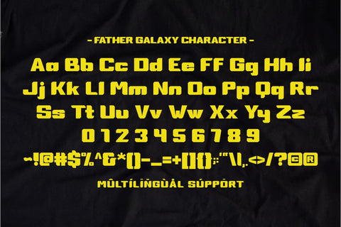 Father Galaxy - Futuristic Display Font Font Masyafi Studio 