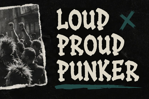 Father Punker | Bold Punk Display Font Font Mozzatype 
