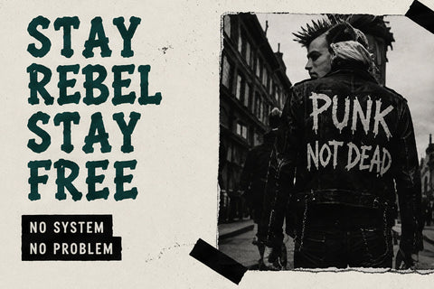 Father Punker | Bold Punk Display Font Font Mozzatype 