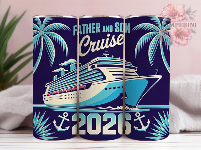 Father Son Cruise 20oz Tumbler Wrap, Cruise 2026, Family Vacation, Father’s Day, Travel Theme, 20oz Tumbler Wrap, Sublimation PNG Sublimation Li Zamperini 