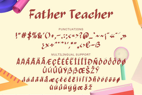 Father Teacher Font Prasetya Letter 