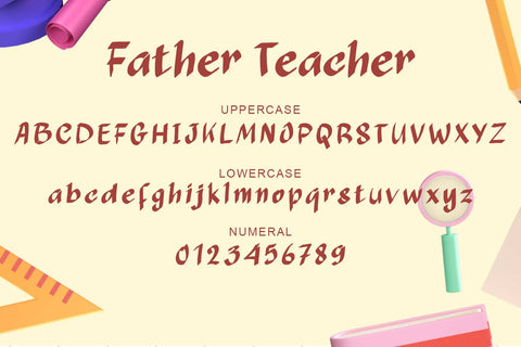 Father Teacher Font Prasetya Letter 
