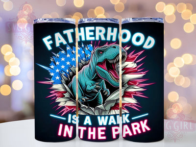 Fatherhood Is A Walk In The Park 20oz Tumbler Wrap Sublimation Design, Straight Tapered Tumbler Wrap, 4th of July Tumbler Png, Instant Digital Download Sublimation SvggirlplusArt 