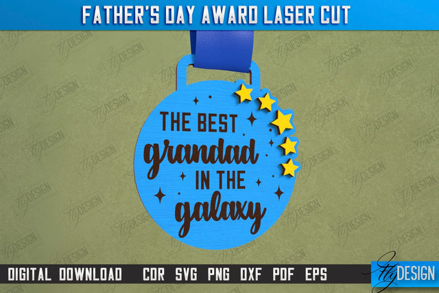 Father's Day Award | Wooden Trophy | Personalized Award for Dad | CNC File SVG Fly Design 