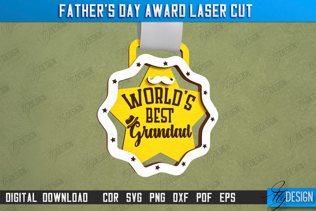Father's Day Award | Wooden Trophy | Personalized Award for Dad | CNC File SVG Fly Design 