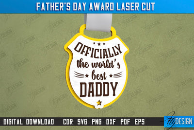 Father's Day Award | Wooden Trophy | Personalized Award for Dad | CNC File SVG Fly Design 