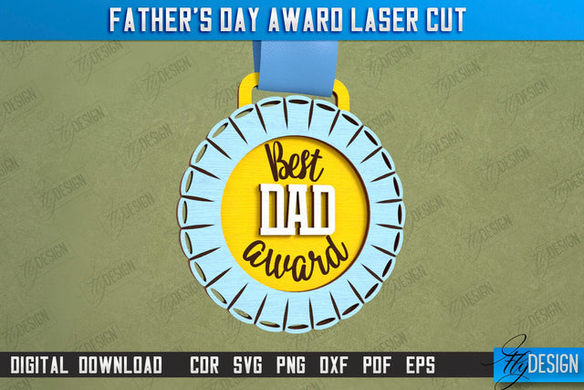 Father's Day Award | Wooden Trophy | Personalized Award for Dad | CNC File SVG Fly Design 