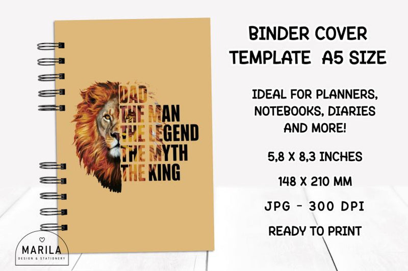 Father's Day Binder Cover Printable #15 Digital Pattern Marilakits 