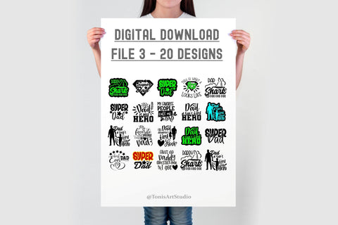 Fathers Day Bundle SVG | Dad SVG Bundle | Dad T-Shirt Design SVG TonisArtStudio 