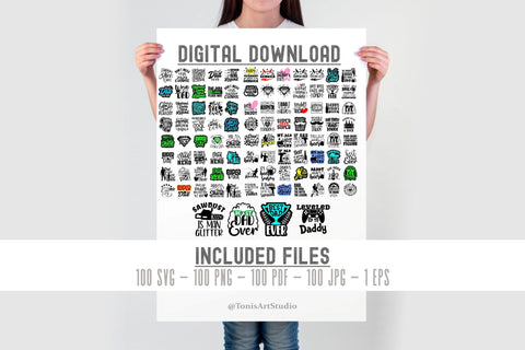 Fathers Day Bundle SVG | Dad SVG Bundle | Dad T-Shirt Design SVG TonisArtStudio 