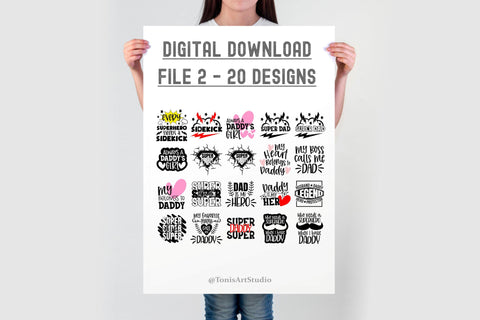 Fathers Day Bundle SVG | Dad SVG Bundle | Dad T-Shirt Design SVG TonisArtStudio 