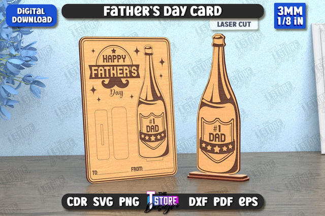 Father’s Day Card | Gift Idea | Greeting Card | Gift for Grandpa | CNC File SVG The T Store Design 