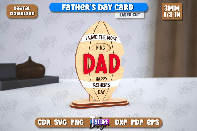 Father’s Day Card | Gift Idea | Greeting Card | Gift for Grandpa | CNC File SVG The T Store Design 