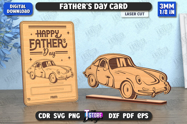 Father’s Day Card | Gift Idea | Greeting Card | Gift for Grandpa | CNC File SVG The T Store Design 