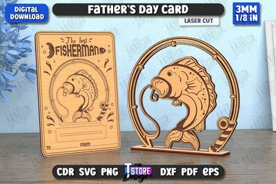 Father’s Day Card | Gift Idea | Greeting Card | Gift for Grandpa | CNC File SVG The T Store Design 