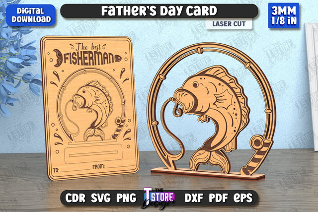 Father’s Day Card | Gift Idea | Greeting Card | Gift for Grandpa | CNC File SVG The T Store Design 