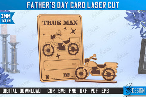 Father’s Day Card Laser Cut Bundle | Gift Idea | Greeting Card | Gift for Grandpa | CNC Files SVG Fly Design 