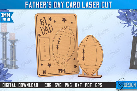 Father’s Day Card Laser Cut Bundle | Gift Idea | Greeting Card | Gift for Grandpa | CNC Files SVG Fly Design 