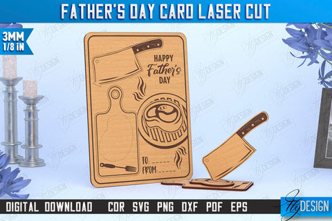 Father’s Day Card Laser Cut Bundle | Gift Idea | Greeting Card | Gift for Grandpa | CNC Files SVG Fly Design 