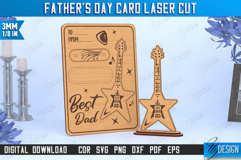Father’s Day Card Laser Cut Bundle | Gift Idea | Greeting Card | Gift for Grandpa | CNC Files SVG Fly Design 
